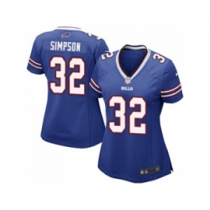 Women Nike Buffalo Bills #32 O. J. Simpson Royal Blue Team Color Stitched NFL Jersey