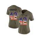 Women Nike Buffalo Bills #42 Patrick DiMarco Limited Olive USA Flag 2017 Salute to Service NFL Jersey