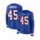 Women Nike Buffalo Bills #45 Marcus Murphy Limited Royal Blue Therma Long Sleeve NFL Jersey