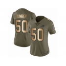 Women Nike Buffalo Bills #50 Ramon Humber Limited Olive Gold 2017 Salute to Service NFL Jersey