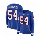 Women Nike Buffalo Bills #54 Eddie Yarbrough Limited Royal Blue Therma Long Sleeve NFL Jersey