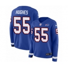 Women Nike Buffalo Bills #55 Jerry Hughes Limited Royal Blue Therma Long Sleeve NFL Jersey