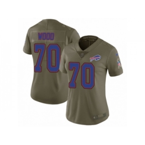 Women Nike Buffalo Bills #70 Eric Wood Limited Olive 2017 Salute to Service NFL Jersey