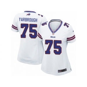 Women Nike Buffalo Bills #75 Eddie Yarbrough Game White NFL Jersey