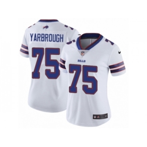 Women Nike Buffalo Bills #75 Eddie Yarbrough White Vapor Untouchable Limited Player NFL Jersey