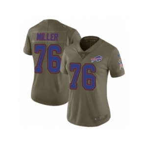 Women Nike Buffalo Bills #76 John Miller Limited Olive 2017 Salute to Service NFL Jersey