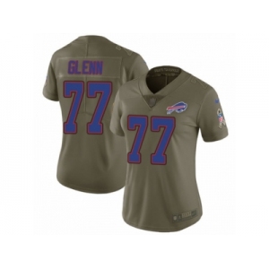 Women Nike Buffalo Bills #77 Cordy Glenn Limited Olive 2017 Salute to Service NFL Jersey