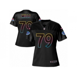 Women Nike Buffalo Bills #79 Jordan Mills Game Black Fashion NFL Jersey