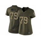 Women Nike Buffalo Bills #79 Jordan Mills Limited Green Salute to Service NFL Jersey