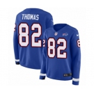 Women Nike Buffalo Bills #82 Logan Thomas Limited Royal Blue Therma Long Sleeve NFL Jersey