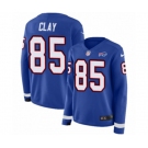 Women Nike Buffalo Bills #85 Charles Clay Limited Royal Blue Therma Long Sleeve NFL Jersey