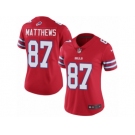 Women Nike Buffalo Bills #87 Jordan Matthews Limited Red Rush Vapor Untouchable NFL Jersey