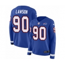 Women Nike Buffalo Bills #90 Shaq Lawson Limited Royal Blue Therma Long Sleeve NFL Jersey