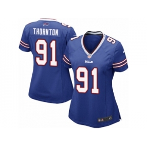 Women Nike Buffalo Bills #91 Cedric Thornton Game Royal Blue Team Color NFL Jersey