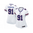 Women Nike Buffalo Bills #91 Cedric Thornton Game White NFL Jersey