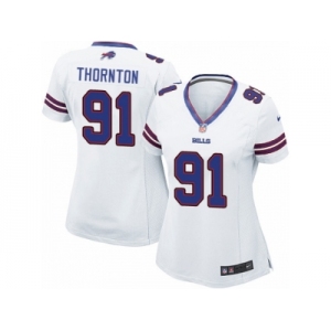 Women Nike Buffalo Bills #91 Cedric Thornton Game White NFL Jersey