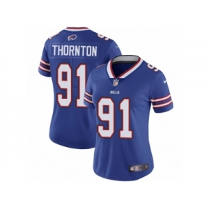 Women Nike Buffalo Bills #91 Cedric Thornton Royal Blue Team Color Vapor Untouchable Limited Player NFL Jersey