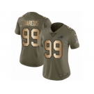 Women Nike Buffalo Bills #99 Marcell Dareus Limited Olive Gold 2017 Salute to Service NFL Jersey