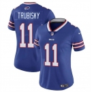 Women's Buffalo Bills #11 Mitch Trubisky Blue Vapor Stitched Football Jersey