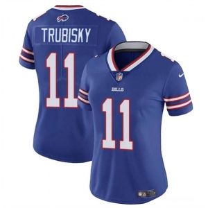 Women's Buffalo Bills #11 Mitch Trubisky Blue Vapor Stitched Football Jersey