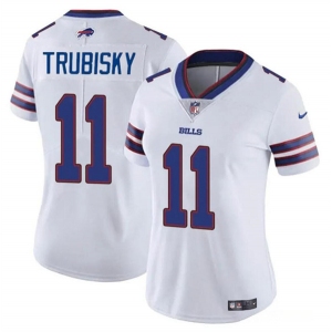 Women's Buffalo Bills #11 Mitch Trubisky White Vapor Stitched Football Jersey