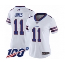 Women's Buffalo Bills #11 Zay Jones White Vapor Untouchable Limited Player 100th Season Football Jersey