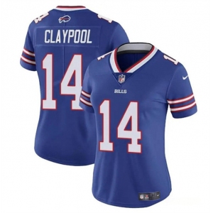 Women's Buffalo Bills #14 Chase Claypool Blue Vapor Football Stitched Jersey