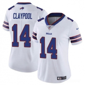 Women's Buffalo Bills #14 Chase Claypool White Vapor Football Stitched Jersey