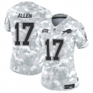 Women's Buffalo Bills #17 Josh Allen 2024 F.U.S.E Arctic Camo Salute To Service Limited Stitched Football Jersey