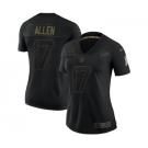 Women's Buffalo Bills #17 Josh Allen Black Salute To Service Limited Stitched NFL Jersey