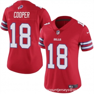 Women's Buffalo Bills #18 Amari Cooper Red Vapor Stitched Football Jersey