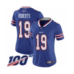 Women's Buffalo Bills #19 Andre Roberts Royal Blue Team Color Vapor Untouchable Limited Player 100th Season Football Jersey