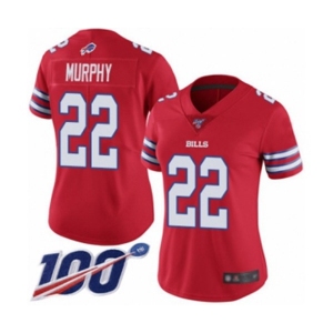 Women's Buffalo Bills #22 Marcus Murphy Limited Red Rush Vapor Untouchable 100th Season Football Jersey