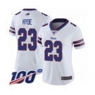 Women's Buffalo Bills #23 Micah Hyde White Vapor Untouchable Limited Player 100th Season Football Jersey