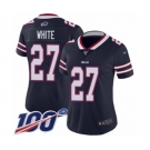 Women's Buffalo Bills #27 Tre'Davious White Limited Navy Blue Inverted Legend 100th Season Football Jersey