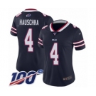 Women's Buffalo Bills #4 Stephen Hauschka Limited Navy Blue Inverted Legend 100th Season Football Jersey