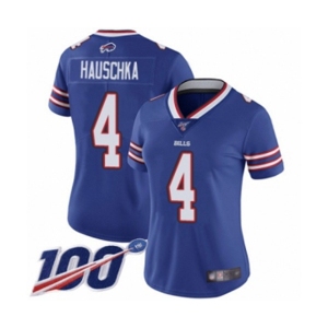 Women's Buffalo Bills #4 Stephen Hauschka Royal Blue Team Color Vapor Untouchable Limited Player 100th Season Football Jersey