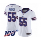 Women's Buffalo Bills #55 Jerry Hughes White Vapor Untouchable Limited Player 100th Season Football Jersey