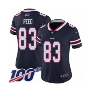 Women's Buffalo Bills #83 Andre Reed Limited Navy Blue Inverted Legend 100th Season Football Jersey