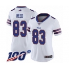 Women's Buffalo Bills #83 Andre Reed White Vapor Untouchable Limited Player 100th Season Football Jersey