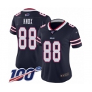 Women's Buffalo Bills #88 Dawson Knox Limited Navy Blue Inverted Legend 100th Season Football Jersey