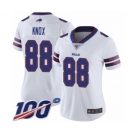 Women's Buffalo Bills #88 Dawson Knox White Vapor Untouchable Limited Player 100th Season Football Jersey