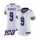 Women's Buffalo Bills #9 Corey Bojorquez White Vapor Untouchable Limited Player 100th Season Football Jersey