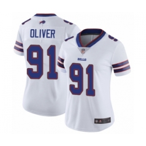 Women's Buffalo Bills #91 Ed Oliver White Vapor Untouchable Limited Player Football Jersey