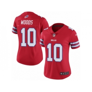 Women's Nike Buffalo Bills #10 Robert Woods Limited Red Rush NFL Jersey
