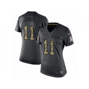 Women's Nike Buffalo Bills #11 Zay Jones Limited Black 2016 Salute to Service NFL Jersey