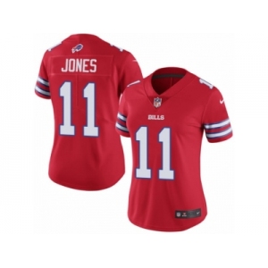 Women's Nike Buffalo Bills #11 Zay Jones Limited Red Rush NFL Jersey