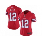 Women's Nike Buffalo Bills #12 Jim Kelly Limited Red Rush NFL Jersey