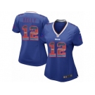 Women's Nike Buffalo Bills #12 Jim Kelly Limited Royal Blue Strobe NFL Jersey