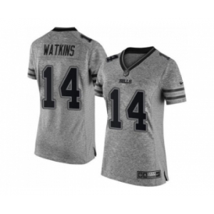 Women's Nike Buffalo Bills #14 Sammy Watkins Gray Stitched NFL Limited Gridiron Gray Jersey